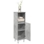 Armario de baño madera contrachapada gris hormigón 30x30x100 cm de , Muebles de baño - Ref: Foro24-857207, Precio: 47,23 €, D...