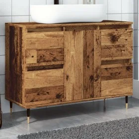 Mueble de baño madera de ingeniería envejecida 80x33x60 cm de , Muebles de baño - Ref: Foro24-857232, Precio: 118,71 €, Descu...