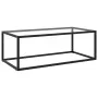Mesa de centro negra con vidrio templado 100x50x35 cm de vidaXL, Mesas de centro - Ref: Foro24-322879, Precio: 78,29 €, Descu...