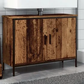 Armario lavabo baño madera ingeniería envejecida 80x30x60 cm de , Tocadores de baño - Ref: Foro24-857700, Precio: 65,38 €, De...