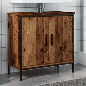Armario de lavabo baño madera ingeniería envejecida 60x30x60 cm de , Tocadores de baño - Ref: Foro24-857698, Precio: 63,39 €,...