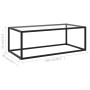 Mesa de centro negra con vidrio templado 100x50x35 cm de vidaXL, Mesas de centro - Ref: Foro24-322879, Precio: 79,65 €, Descu...
