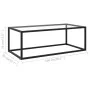 Mesa de centro negra con vidrio templado 100x50x35 cm de vidaXL, Mesas de centro - Ref: Foro24-322879, Precio: 78,29 €, Descu...