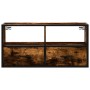 Mueble TV metal y madera contrachapada roble humo 80x31x39,5 cm de , Muebles TV - Ref: Foro24-848921, Precio: 61,02 €, Descue...