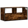 Mueble TV metal y madera contrachapada roble humo 80x31x39,5 cm de , Muebles TV - Ref: Foro24-848921, Precio: 61,02 €, Descue...