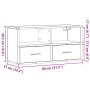 Mueble TV metal y madera contrachapada roble humo 80x31x39,5 cm de , Muebles TV - Ref: Foro24-848921, Precio: 61,02 €, Descue...
