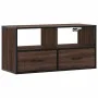 Mueble TV madera ingeniería y metal marrón roble 80x31x39,5 cm de , Muebles TV - Ref: Foro24-848923, Precio: 62,12 €, Descuen...