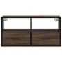 Mueble TV madera ingeniería y metal marrón roble 80x31x39,5 cm de , Muebles TV - Ref: Foro24-848923, Precio: 62,12 €, Descuen...