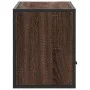 Mueble TV madera ingeniería y metal marrón roble 80x31x39,5 cm de , Muebles TV - Ref: Foro24-848923, Precio: 62,12 €, Descuen...