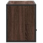Mueble TV madera ingeniería y metal marrón roble 80x31x39,5 cm de , Muebles TV - Ref: Foro24-848923, Precio: 62,88 €, Descuen...