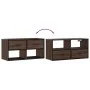 Mueble TV madera ingeniería y metal marrón roble 80x31x39,5 cm de , Muebles TV - Ref: Foro24-848923, Precio: 62,12 €, Descuen...