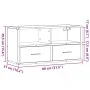 Mueble TV madera ingeniería y metal marrón roble 80x31x39,5 cm de , Muebles TV - Ref: Foro24-848923, Precio: 62,12 €, Descuen...