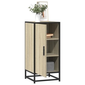 Aparador madera ingeniería y metal roble Sonoma 35,5x35x76 cm de , Aparadores - Ref: Foro24-848940, Precio: 57,37 €, Descuent...