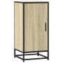 Aparador madera ingeniería y metal roble Sonoma 35,5x35x76 cm de , Aparadores - Ref: Foro24-848940, Precio: 57,37 €, Descuent...