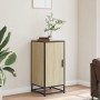 Aparador madera ingeniería y metal roble Sonoma 35,5x35x76 cm de , Aparadores - Ref: Foro24-848940, Precio: 57,37 €, Descuent...