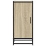 Aparador madera ingeniería y metal roble Sonoma 35,5x35x76 cm de , Aparadores - Ref: Foro24-848940, Precio: 57,37 €, Descuent...