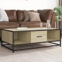 Mesa de centro madera ingeniería metal roble Sonoma 100x57x35cm de , Mesas de centro - Ref: Foro24-848760, Precio: 72,75 €, D...