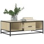 Mesa de centro madera ingeniería metal roble Sonoma 100x57x35cm de , Mesas de centro - Ref: Foro24-848760, Precio: 72,75 €, D...