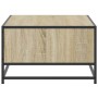 Mesa de centro madera ingeniería metal roble Sonoma 100x57x35cm de , Mesas de centro - Ref: Foro24-848760, Precio: 72,75 €, D...