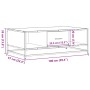 Mesa de centro madera ingeniería metal roble Sonoma 100x57x35cm de , Mesas de centro - Ref: Foro24-848760, Precio: 72,75 €, D...