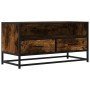 Mueble TV metal y madera ingeniería roble humo 80x34,5x40 cm de , Muebles TV - Ref: Foro24-848811, Precio: 62,67 €, Descuento: %