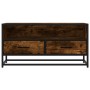 Mueble TV metal y madera ingeniería roble humo 80x34,5x40 cm de , Muebles TV - Ref: Foro24-848811, Precio: 62,67 €, Descuento: %