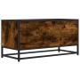 Mueble TV metal y madera ingeniería roble humo 80x34,5x40 cm de , Muebles TV - Ref: Foro24-848811, Precio: 62,67 €, Descuento: %