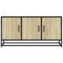 Mueble TV madera ingeniería y metal roble Sonoma 100x35x50 cm de , Muebles TV - Ref: Foro24-848830, Precio: 77,33 €, Descuent...