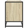 Mueble TV madera ingeniería y metal roble Sonoma 100x35x50 cm de , Muebles TV - Ref: Foro24-848830, Precio: 77,33 €, Descuent...