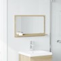 Espejo mueble baño madera ingeniería roble Sonoma 60x11x37 cm de , Tocadores de baño - Ref: Foro24-856191, Precio: 36,17 €, D...