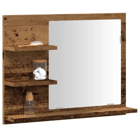 Espejo mueble de cuarto de baño madera envejecida 60x10,5x45 cm de , Tocadores de baño - Ref: Foro24-856255, Precio: 48,98 €,...