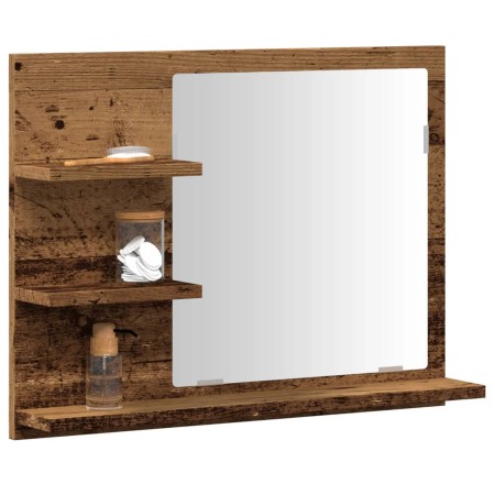 Espejo mueble de cuarto de baño madera envejecida 60x10,5x45 cm de , Tocadores de baño - Ref: Foro24-856255, Precio: 50,18 €,...
