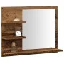 Espejo mueble de cuarto de baño madera envejecida 60x10,5x45 cm de , Tocadores de baño - Ref: Foro24-856255, Precio: 48,98 €,...