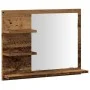 Espejo mueble de cuarto de baño madera envejecida 60x10,5x45 cm de , Tocadores de baño - Ref: Foro24-856255, Precio: 48,98 €,...
