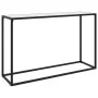 Tempered glass white console table 120x35x75 cm by vidaXL, Side tables - Ref: Foro24-322817, Price: 67,84 €, Discount: %
