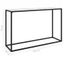 Tempered glass white console table 120x35x75 cm by vidaXL, Side tables - Ref: Foro24-322817, Price: 67,84 €, Discount: %