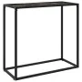 Black tempered glass console table 80x35x75 cm by vidaXL, Side tables - Ref: Foro24-322810, Price: 49,43 €, Discount: %