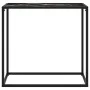 Black tempered glass console table 80x35x75 cm by vidaXL, Side tables - Ref: Foro24-322810, Price: 49,43 €, Discount: %