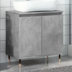 Armario de baño madera de ingeniería gris hormigón 58x33x60 cm de , Muebles de baño - Ref: Foro24-857213, Precio: 48,15 €, De...