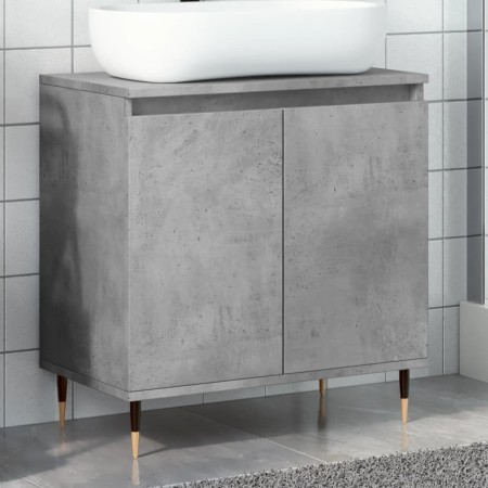 Armario de baño madera de ingeniería gris hormigón 58x33x60 cm de , Muebles de baño - Ref: Foro24-857213, Precio: 48,84 €, De...