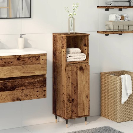 Armario de baño madera de ingeniería envejecida 30x30x100 cm de , Muebles de baño - Ref: Foro24-857205, Precio: 59,02 €, Desc...