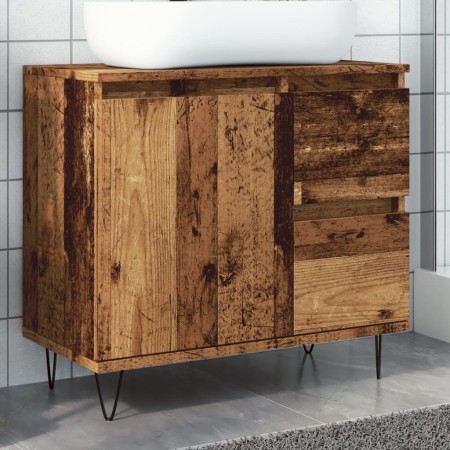 Mueble de lavabo madera de ingeniería envejecida 65x33x60 cm de , Muebles de baño - Ref: Foro24-857226, Precio: 95,05 €, Desc...