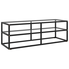 Mueble para TV negro con vidrio templado negro 120x40x40 cm de vidaXL, Muebles TV - Ref: Foro24-322859, Precio: 84,75 €, Desc...