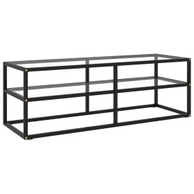 Mueble para TV negro con vidrio templado negro 120x40x40 cm de vidaXL, Muebles TV - Ref: Foro24-322859, Precio: 79,91 €, Desc...
