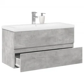 Set muebles de baño 2 piezas madera contrachapada gris hormigón de , Muebles de baño - Ref: Foro24-3324910, Precio: 214,84 €,...