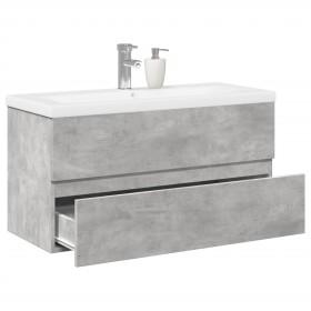 Set muebles de baño 2 piezas madera contrachapada gris hormigón de , Muebles de baño - Ref: Foro24-3324910, Precio: 230,82 €,...