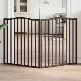 Puerta para perros plegable 2 paneles álamo marrón roble 160 cm de , Casetas y cercados para perros - Ref: Foro24-352234, Pre...