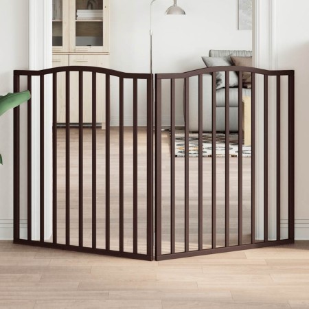 Puerta para perros plegable 2 paneles álamo marrón roble 160 cm de , Casetas y cercados para perros - Ref: Foro24-352234, Pre...
