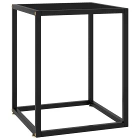 Mesa de centro negra con vidrio negro 40x40x50 cm de vidaXL, Mesas de centro - Ref: Foro24-322908, Precio: 43,41 €, Descuento: %