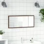 Espejo de baño LED madera ingeniería roble marrón 100x8,5x37 cm de , Tocadores de baño - Ref: Foro24-856274, Precio: 56,02 €,...